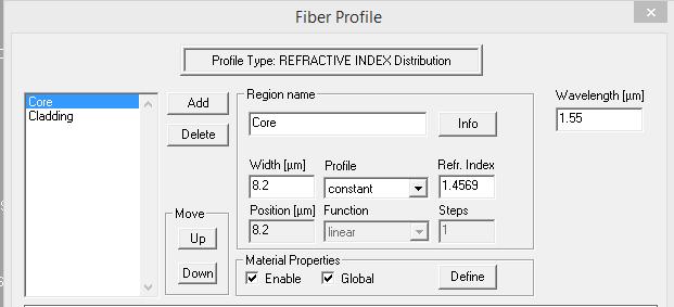 The numerical calculations show that indeed the fiber supports two guided modes: LP