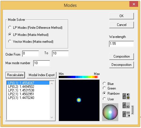 Calculating Fiber Modes: From the parameters of this fiber the V parameter