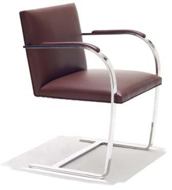 List price 1660 Knoll Studio Brno Tubular Chair Chrome base Upholstered