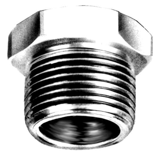 Stainless steel strainer - Brass body - Strainer screw holes on 3-5/16 centres - 4-3/8 across