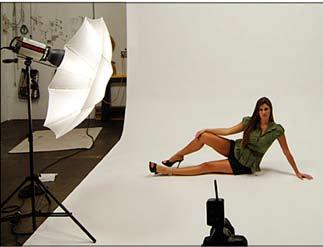With our model now seated on the ground we decided to switch our main light from camera right to camera left [figure 15 & 16].