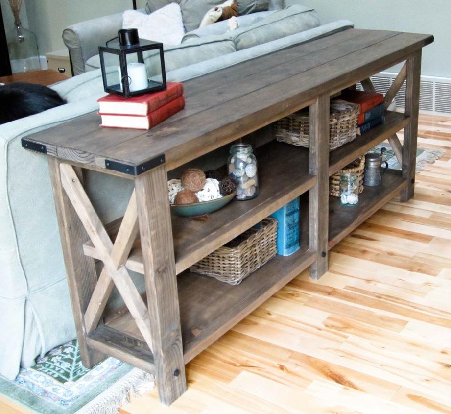 Remember a bit back when <the super amazing> Hillary [8]built this amazing Rustic X Console Table [9] from 2x4s? Yup, 2x4s!