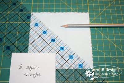 Large Pinwheels You will either have 8 (single-print pinwheel) or 16 (scrappy look) ½ square triangle units.