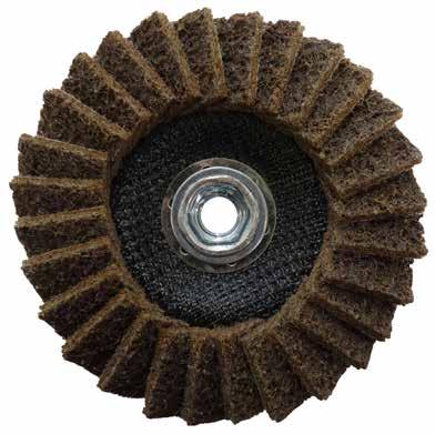 Flap Discs Poly Flap Discs Josco Brumby Poly Flap Discs are made from a non-woven abrasive cloth and are ideal for removing rust from steel surfaces, cleaning up and removing paint from steel,