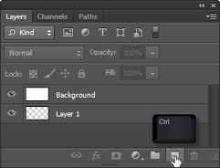 Figure 8: Layers palette You can select a layer and add effects by selecting a specific layer and then click the fx icon at the bottom of the panel.