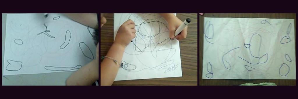 Scribble, find shapes, cut, collage Another fun way to make a