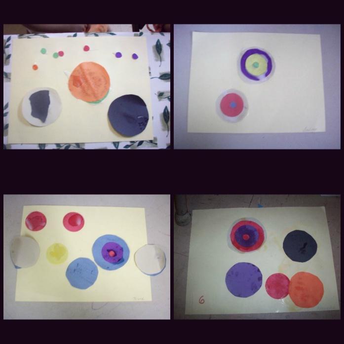 Then give circles of all different sizes using a standard background.