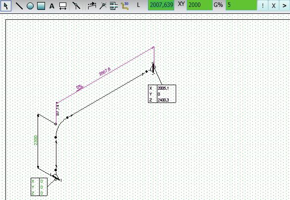 Engineering with COMOS 5.2 Designing the pipe run Dimensions and calculations You can create dimensions on different layers, by default 3.