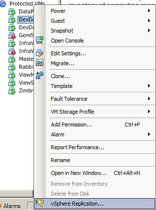 Replication protected VMs SRM can install vsphere Replication