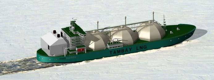 Moss Maritime Arctic Floater Solutions Arctic LNG and Service Vessels moss Arctic LNG Carrier Spherical Moss LNG
