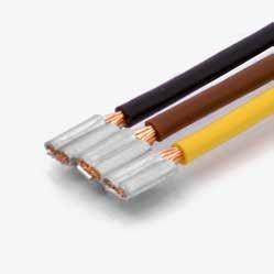 pre-soldered crimped wire end sleeve that is provided with a space-saving and
