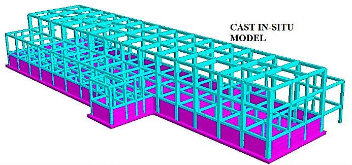 Fig. 1: Rendered view of Substation building V. ANALYSIS OF THE STRUCTURE For the better behaviour study, both the static and dynamic analysis is performed in STAAD.Pro.