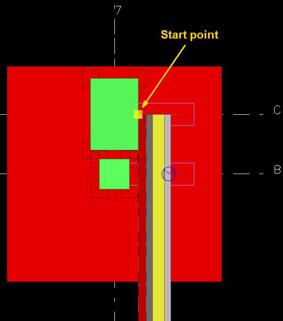 Define the dimensions and spacing of the insulation boxes. Set the position to be Left on plane, Rotation to Top and Middle at depth. 4. Close the dialog with the OK button. 5.