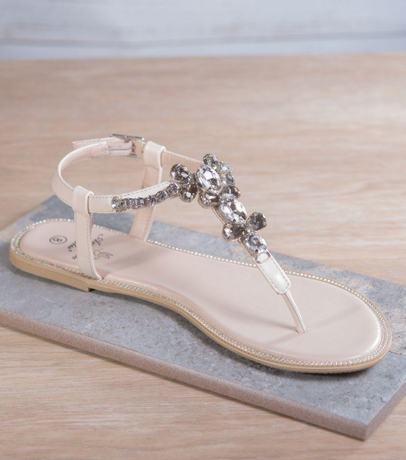 Glistening crystals edge these oh-so-chic sandals. the diamond crystal upper Adds elegance to any outfit!