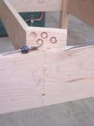 Because the tenons will meet in the mortises, you will need to make a 45 degree cut on the tenon ends.