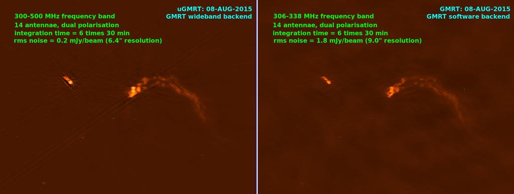 ugmrt : Early Sample Results 3C129 imaged with the ugmrt