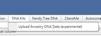 Include Ancestry Data To include the Ancestry Data from the two files downloaded from the Ancestry DNA Helper Chrome Extension