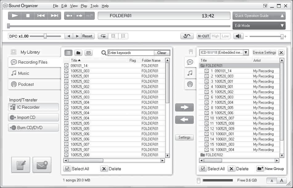 Fereastra Sound Organizer A Help Afișează sistemul de ajutor al aplicaţiei software Sound Organizer. Pentru detalii despre fiecare operaţie, consultaţi aceste fișiere de ajutor.