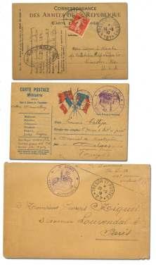 ........ $30 7208 France, WWI, Avi a tion, 2 cov ers to and from Avi a - tion units with handstamps for Esc. C 9 and MF-26, rare, VF.