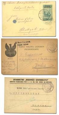 World War I Postal History 7179 Aus tria, WWI Feldposts, 3 items: One over printed Feldpost from