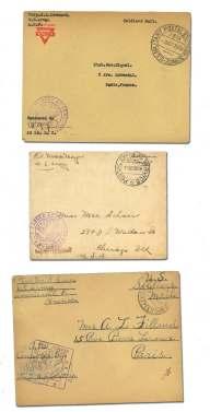 World War I Postal History 7365 United States, AEF Van Dam A2000 Steel Die with Bar rel, Nos.