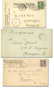 World War I Postal History 7409 United States, WWI Ser vice Sus pended, Re - turned to Sender, Feb ru ary 9, 1917: pair of cov ers sent from NY to