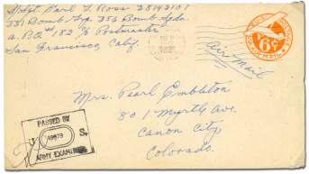 World War II Postal History World War II Postal History 7446 United States, 1941 Mid way Is land Gooney Bird Cover, two 10 (C7) tied by 1941 Sep 16 Sixth Bat tal ion Fleet Ma rine Forces handstamp