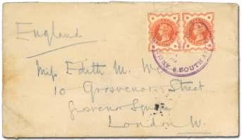........................... $200 7597 Army Post Of fice / Na tal Field Force / Standerton, 25 Oc to ber 1901 oc tag o nal datestamp ty ing G.