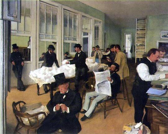 - A Cotton Office in New Orleans 1870, was the only work which was bought by a museum during Degas lifetime.