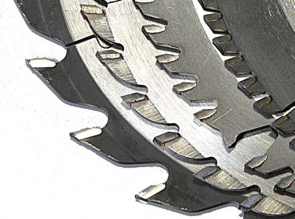 Most 40-tooth ATB blades are marketed as all-purpose blades. Combination blades consist of 50 teeth arranged in sets of five, with four ATB teeth followed by a raker tooth (thus the ATBR designation.