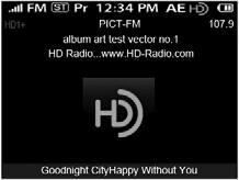 HD Radio mode - Artist Experience display NS-CLHD01 1 Multicast channel number 2 Signal strength 3 Radio band 4 Stereo/Mono indicator 5 Preset indicator 6 SIS short name/universal short name 7