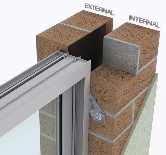 Sliding Door - Installation Building In Detail Double Brick - 280mm wall Prepared Opening INSTALLING FRAME CORRECTLY Fit flashing to door surround (refer to drawing below).