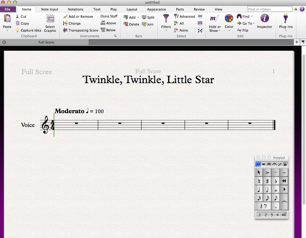 The tune we will use is Twinkle, Twinkle, Little Star.