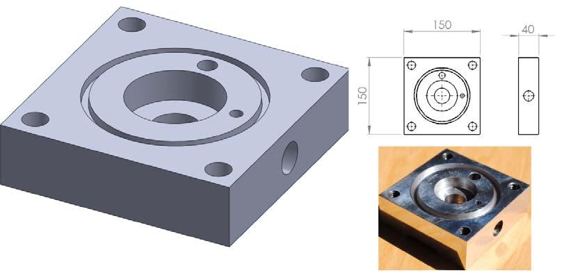 Automation of layout selection for SPMs Figure 5-12. An example of a mechanical workpiece used in a hydraulic mechanism [206].