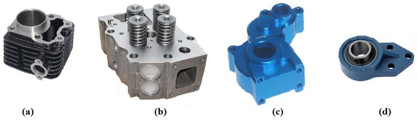 The development of SPM knowledge-base Figure 3-12. Examples of cast iron applications: (a) a cylinder block [168], (b) a cylinder head [169], (c) a gearbox case [170], (d) a bearing housing [171].