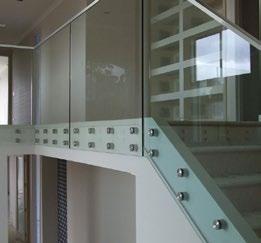 industrial Frameless Glass Balustrade aesthetic. Double Disc Anchors are manufactured from solid 316 Marine Grade Stainless Steel.