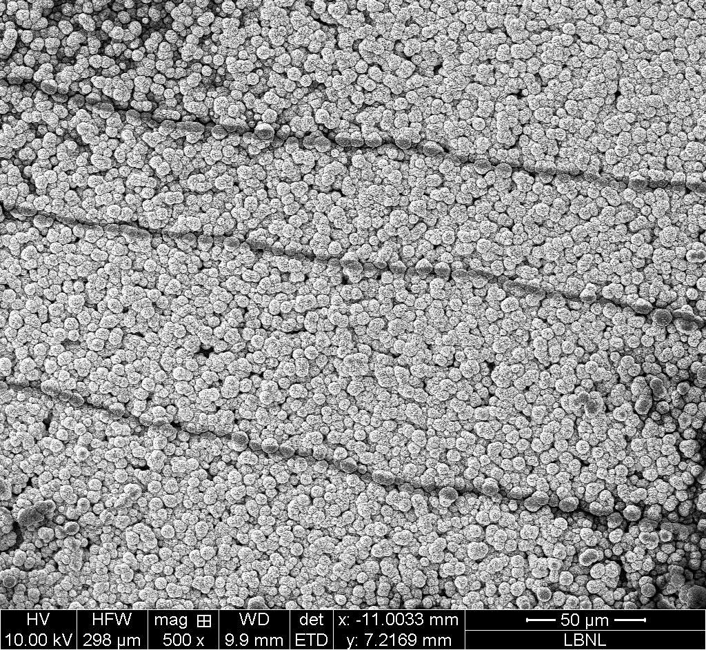 Figure S20: SEM image showing the extent of the