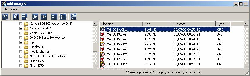 TIP Note that images loaded from a write-only CD-ROM drive will not be able to be saved after processing back to that same drive, so you will need either to copy them first into a working directory