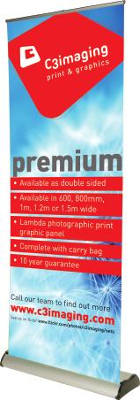 Premium rollup stand single sided 10 Year Guarantee An excellent high quality strong stand designed for regular use.