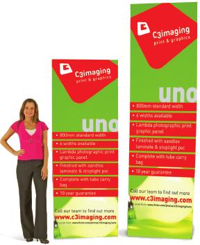 Uno tension banner Highly effective, lightweight tension bannerstand that s easy to assemble.