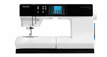 The intuitive PFAFF creative Color Touch Screen shows stitches in actual size.