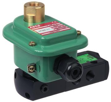 SOLNOID VLVS pilot operated, spool type single/dual solenoid (mono/bistable function) aluminium body, /4 - / FTURS The monostable spool valves in conformity with I 650 Standard (00 route H version)