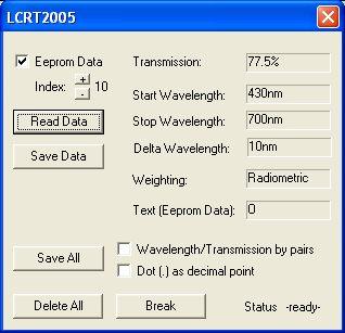 Page 11 of 12 LCRT-2005-S Data Read-out Software The LCRT-2005-S provides internal memory for data storage of up to 100 measurement values.