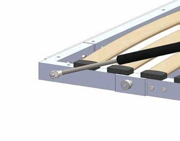 Install the Frame in the Cabinet Bed Frame > To avoid the risk of serious injury, Do NOT unscrew the bed cabinet from the wall once the pistons are in place. 1.