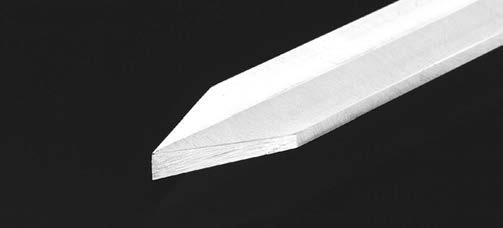 This is a flat tool with a sharp pointed nose that may be single- or doubleground. Figure 38. Example of a gouge.