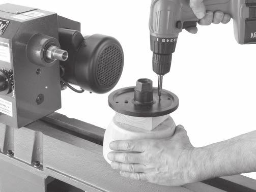 NOTICE Only use tap screws or wood screws with non-tapered heads (Figure 48) to attach the faceplate to the workpiece.