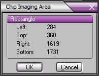 Ch. 2 Preparing to Take a Picture Configuring Settings Files Note that once the Image Settings dialog is open (so that the Chip Imaging Area is able to be set here), the Set Imaging Area button is