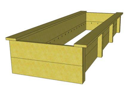 Resources Step 8 Attach the Seating Ledge to the Side Boards Put the 2 x 8 x 12 boards on top of the sideboards so that the inside edge of the 2 x 8 x 12 board is flush with the inside edge of the