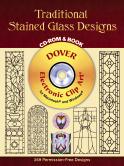 Authentic Art Nouveau Stained Glass Designs in Full