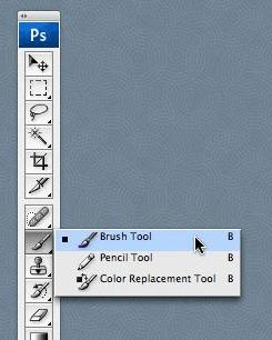 To choose any tool, click its icon in the Tools palette. For example: To choose the Brush Tool, click its icon and then drag your mouse on the canvas to paint.